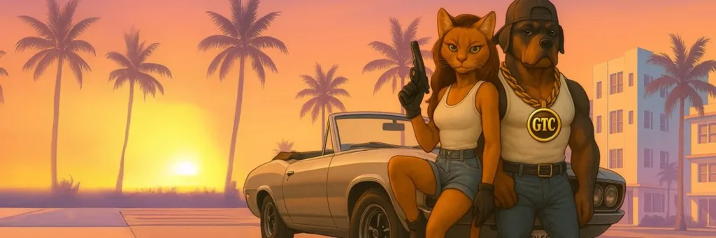 Grand Theft Coin (GTC) token artwork from the DexScreener token profile