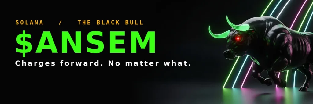 The Black Bull (ANSEM) token artwork from the DexScreener token profile